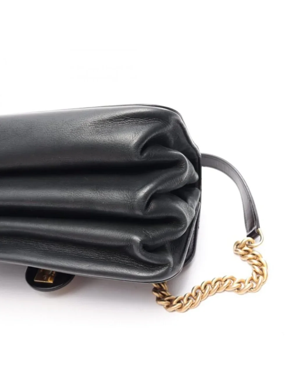 Chanel Shoulder Bag Quilted 2-Way Black Leather Chain